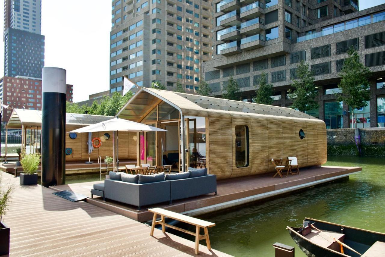 Wikkelboats At Floating Rotterdam Rijnhaven Vila Exterior foto